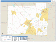 Hamilton-Middletown Metro Area Digital Map Basic Style